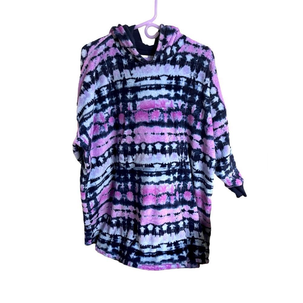 TCP Women’s Fleece Hooded Tie Dye Night Gown Sleepshirt Size M/L